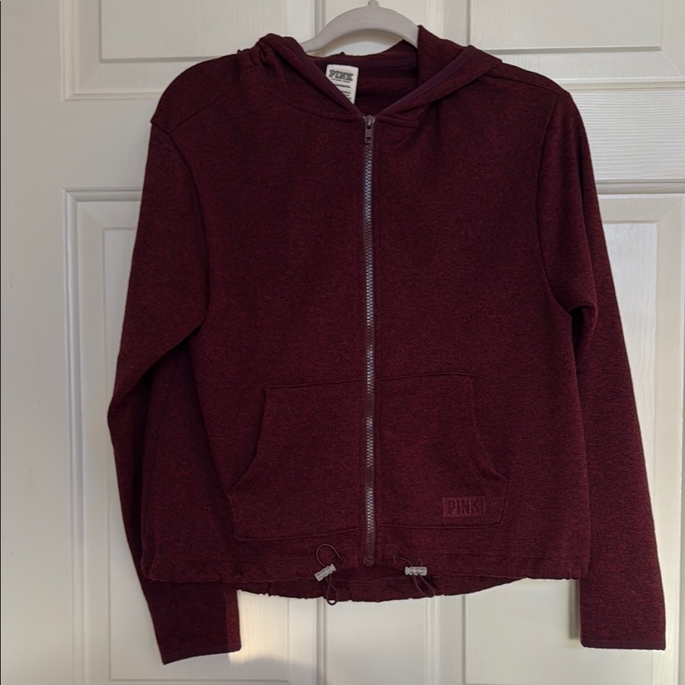 PINK Victoria's Secret Maroon Hoodie and leggings set